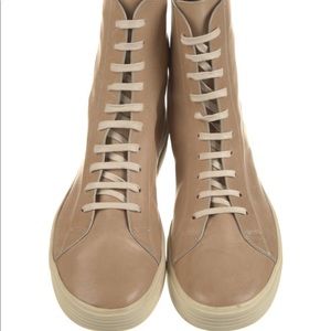 Rick Owens Leather High Top Sneakers
• From the Fall/Winter 2016 Collection